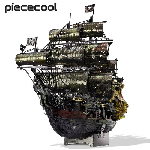 Piececool 3D Metal Puzzle The Queen Anne's Revenge Jigsaw Pirate Ship ...