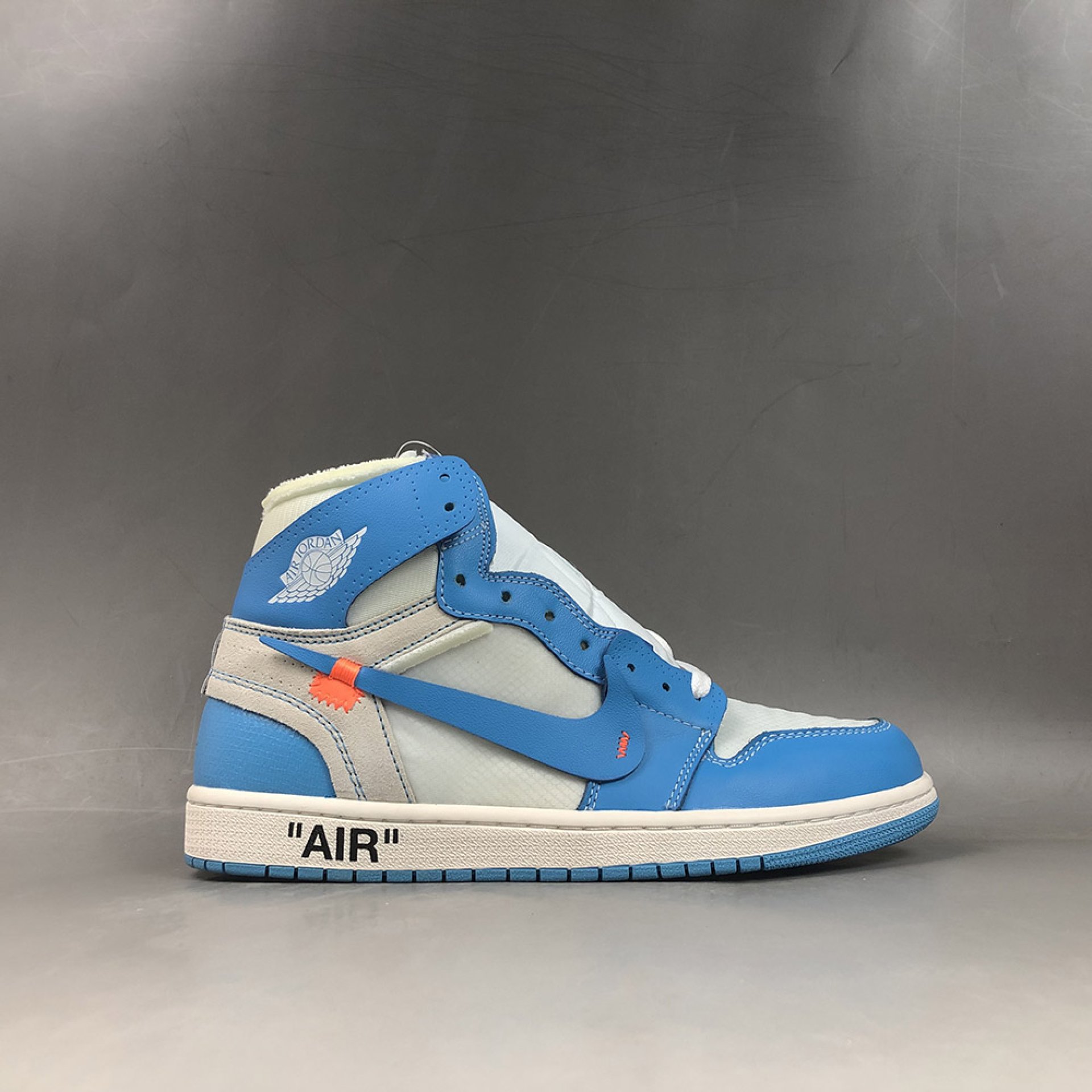 Off-White x Nike Air Jordan 1 UNC Blue - Listinge